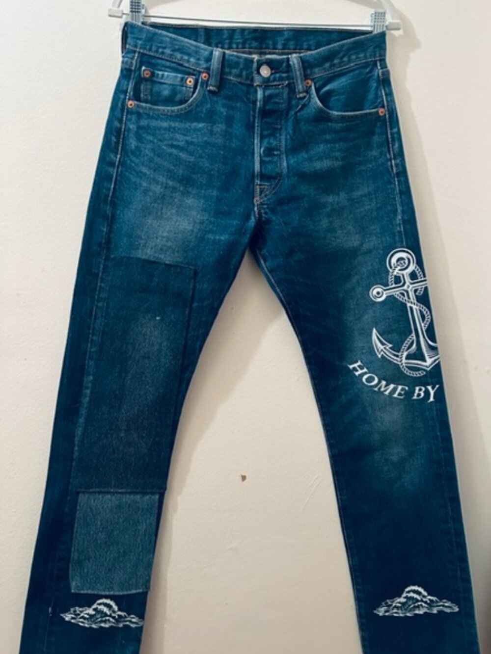 Levi's 501 Special Edition Anchors Away Nautical Anime-inspired Accent Jean NEW